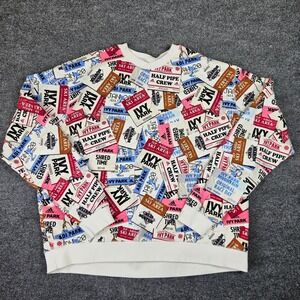 Adidas Ivy Park Ski Tag All Over Print Sweatshirt Unisex XL Crew Neck Pullover